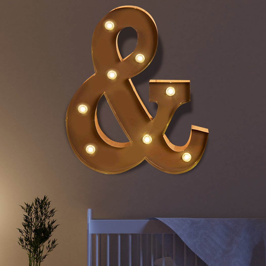LED Metal Letter Lights Free Standing Hanging Marquee Party D?cor